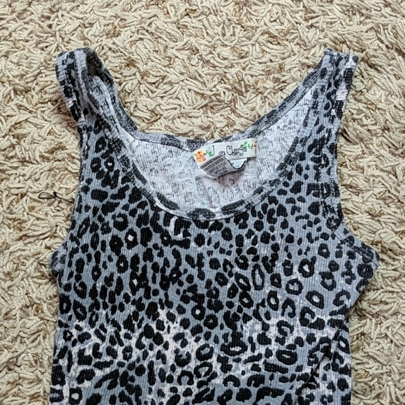 Love Change Snow Leopard Print Tank SZ M - Picture 3 of 5